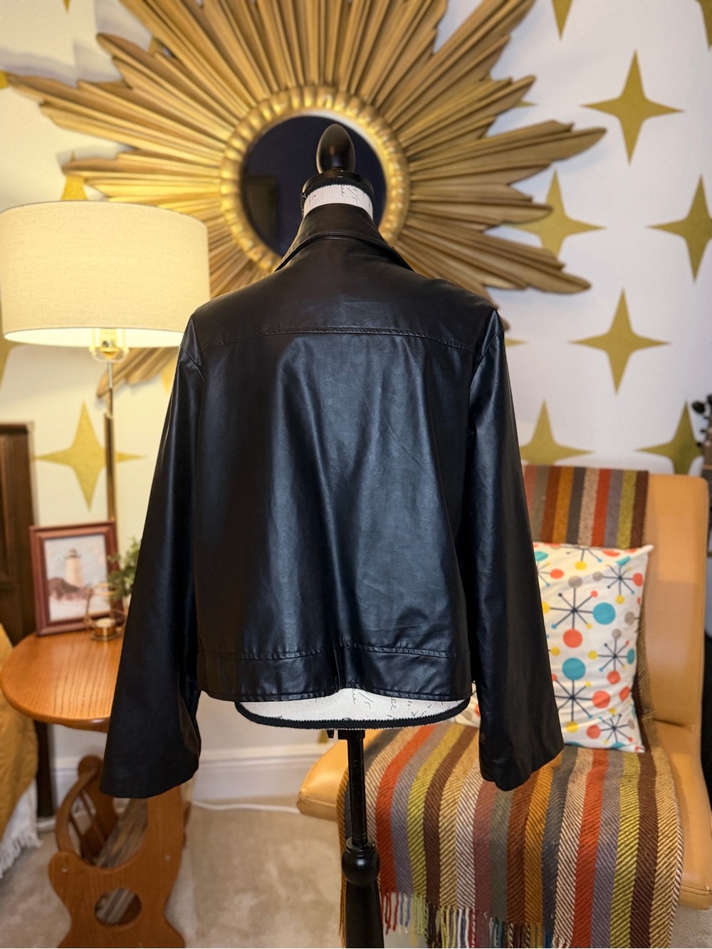 PrettyLittleThing Black Faux Leather Biker Jacket - Picture 3 of 5